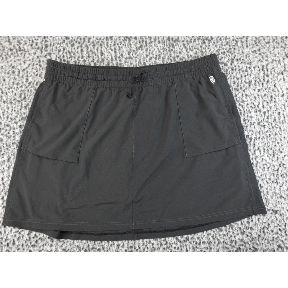 KUHL Skort‎ Womens XL Black Activewear Hiking Outdoor Elastic Waist Pockets